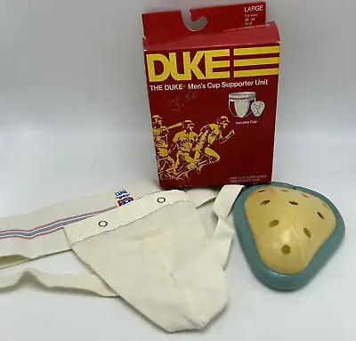 Vtg The Duke Mens Athletic Supporter Jockstrap Sz L W/ Cup New Made USA 70s Read • $68.99