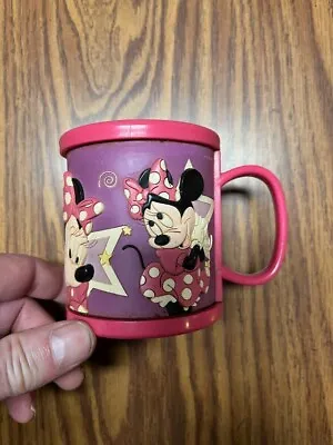 Mini Mouse Walt Disney World Mug Rubber 3D Kids Pink Plastic Collectors Cup • $9.99