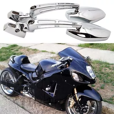 For Suzuki GSXR 600 750 1000 Hayabusa GSX1300R SV TL Motorcycle Chrome Mirrors • $59.27