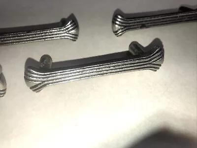 $21.66 • Buy 5 Silver 4” Vintage Drawer Cabinet  Pulls Handles 3” Center Silver & Black