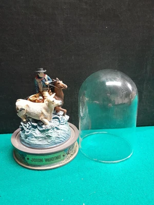 $6 • Buy VTG Franklin Mint John Wayne Figurine – Red River - Glass Dome