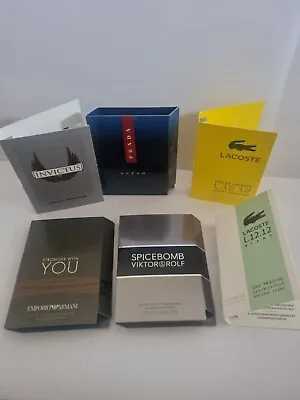 Aftershave Samples Spray Men’s PRADA Paco Rabanne Viktor Rolf Lacoste Bundle  • £12.60