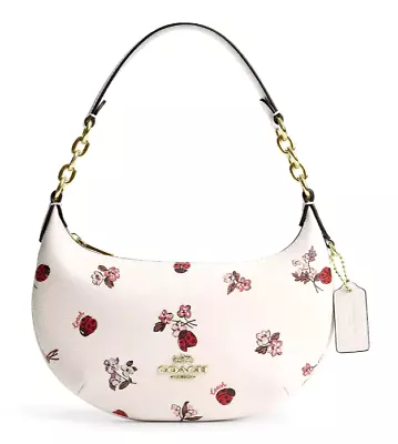 💜Coach Mini Payton Shoulder Bag - Ladybug Chalk Floral Print -Leather CN011 NWT • £134.50