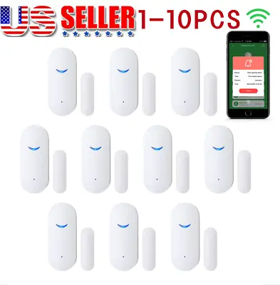 Lot WIFI Wireless Smart Magnetic Door Window Sensor Detector Alarm Google Home • $10.86