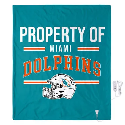 FOCO NFL Miami Dolphins Exclusive Heated Throw Blanket 50 X60  • $129.99