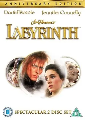 Labyrinth DVD (2007) David Bowie Henson (DIR) Cert U 2 Discs Quality Guaranteed • £2.73