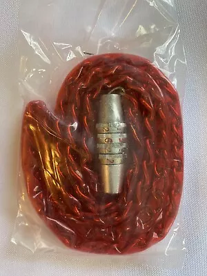Vintage Bike Bicycle Chain With Combination Lock Metal W. Red Vinyl Cover 36 In. • $17