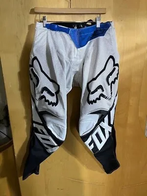 Fox Racing 180 Pants Men's 34 Blue White Logo Motocross Dirt Bike ATV MX • $55