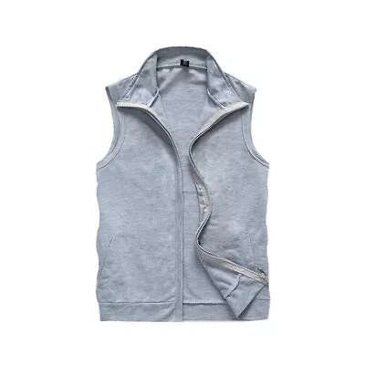 Summer Men's Sleeveless Hooded Vest T-Shirt Casual Cotton Sports Tank Tops • $15.88
