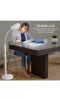 Verilux®️ HappyLight®️ Duo - 2-in-1 Light Therapy & Task Floor Lamp NEW • $105