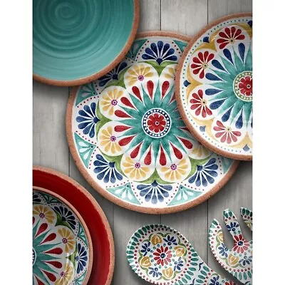 Home Decorators Collection Azria Melamine Salad Plates Multicolor Medallion (6) • $11