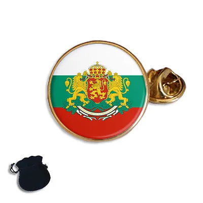 Bulgaria БЪЛГАРИЯ Bulgarian Flag Coat Of Arms Enamel Lapel Pin Badge Gift • £5.49