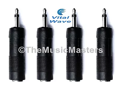 (4) 1/4  Female Jack To 1/8  Male Plug Mono Microphone Audio Mic Adapter VWLTW • $10.89