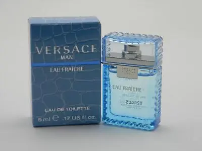 Versace Pour Homme Eau Fraiche EDT 5ml / 0.17 Fl Oz Mini Splash New In Box • $11.96