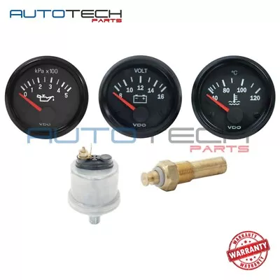 Gauge Kit Contains Water Temp Gauge Oil Pres Gauge (500kpa) Voltmeter And Sende • $228