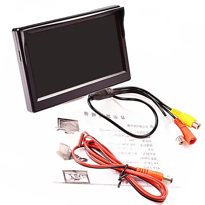 Rear View Monitor 5in TFT HD LCD Screen Display 2 Way Video Input Car Universal • $28.70