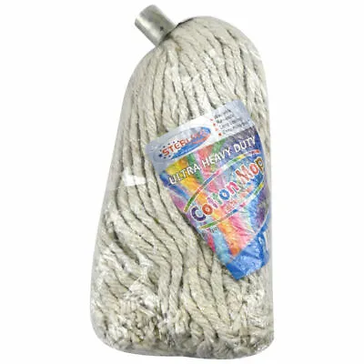 £6.99 • Buy High Quality - X1 Large Size Cotton Mop Heads Galvanized Socket Ultra Heavy Duty