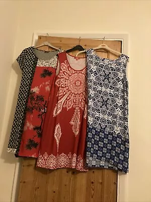 Bundle Of Ladies Dresses X 3 Size 10 Summer • £4.25