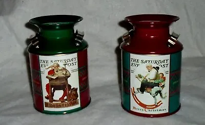 Vintage Norman Rockwell Christmas Candy Tins Lot Of 2 - 2004 Collector's Edition • $24.99