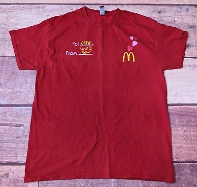 Authentic McDonald’s Cardi B Offset Crew 2023 Employee Red T Shirt Size Large • $10
