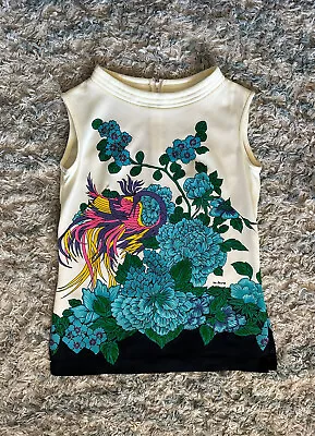 Vintage Mr Dino Floral Art Top 60’s 70’s Blouse Size Medium • $59.99