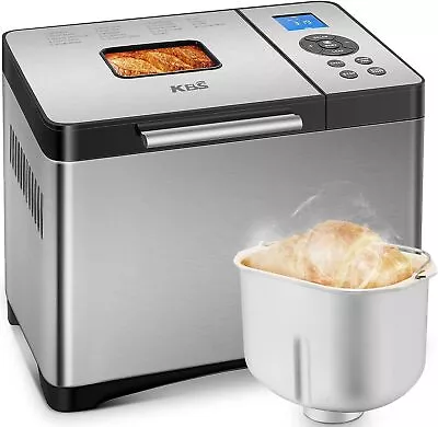 2LB Bread Maker 19-in-1 Automatic Bread Machine Stainless Steel With Ceramic Pan • $149.49