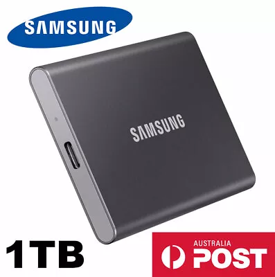 Samsung 1TB Portable SSD T7 External Hard Drive 1050MB/s USB 3.0 Mac Windows  • $239