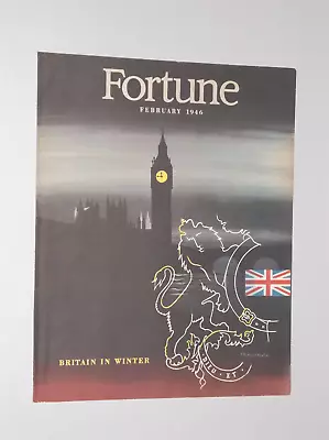 FEBRUARY 1946 FORTUNE MAGAZINE COVER BY MClNIGHT KAUFFER-POSTWAR BRITAIN • $9.99