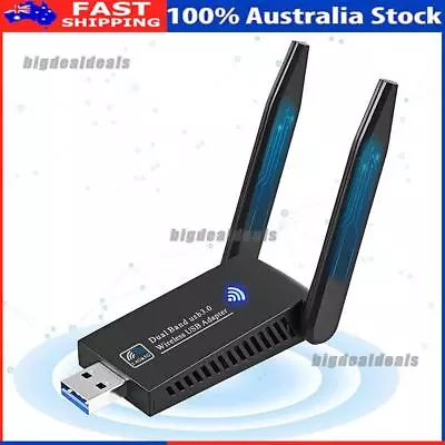 AC1300 USB 3.0 WiFi Wireless Adapter Dongle 802.11ac 5GHz Dual Band 11AC • $18.71