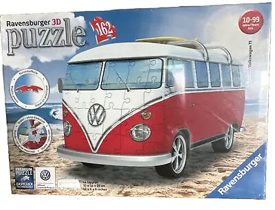 Ravensburger 162 Piece 3d Puzzle Volkswagen T1 VW Bus With Surfboard Sealed New • $15