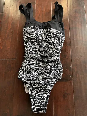 Jamu One Piece Post Mastectomy Swimsuit. Blk And White Print. New With Tags • $24