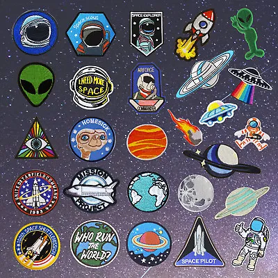 Outer Space Embroidery Sew On Iron On Patch Badge Fabric Applique Craft Transfer • $1.42