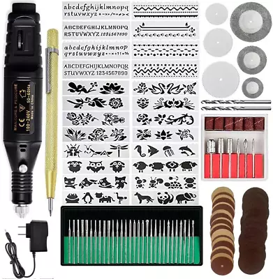 108 Pcs Engraving Tool Kit Multi-Functional Electric Corded Micro Engraver  • $26.77