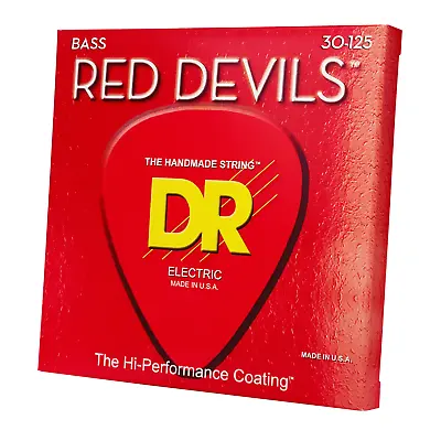 DR RDB6-30 Red Devils Coated Bass Guitar Strings; 6-string Set Gauges 30-125 • $42.99