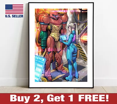 Metroid Poster 18  X 24  Print Samus Aran Zero Game Room Wall Art Decor Tech • $13.48