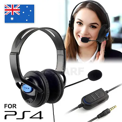 $14.95 • Buy Gaming Headset Headphone With Microphone Volume Wired For Sony PS4 PlayStation 4