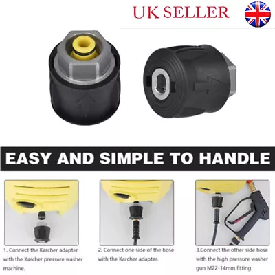 For Karcher K2-K7 Pressure Washer Hose Connector Converter Outlet Adapter M22 UK • £8.98