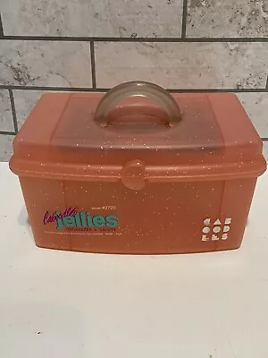 $20 • Buy Vintage Caboodles Jellies Organizer Vanity Model #2720 Pink Glitter