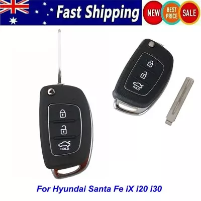 Replacement Remote Flip Key Shell Case Fit For Hyundai I20 Tucson Elantra • $8.99