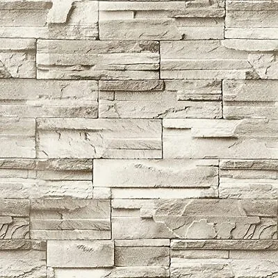 Stone Peel And Stick Wallpaper Stone Brick Contact Paper Self Adhesive Removable • $11.14