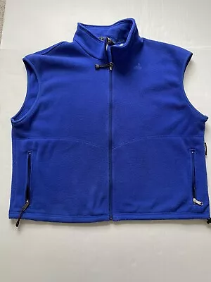 Vintage EMS Eastern Mountain Sports Vest Mens 2XL Blue Fleece Polartec Sweater • $21.24