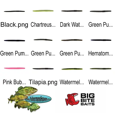 Big Bite Trick Stick Wacky Worm Senko 5 Inch Baits (TS5WKY) Pick Any 12 Colors • $6.88