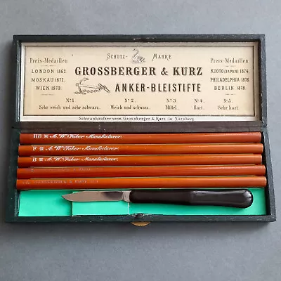 1890s Grossberger & Kurz Anker Bleistift Polygrade Pencils Box Set & A.W. Faber • £600