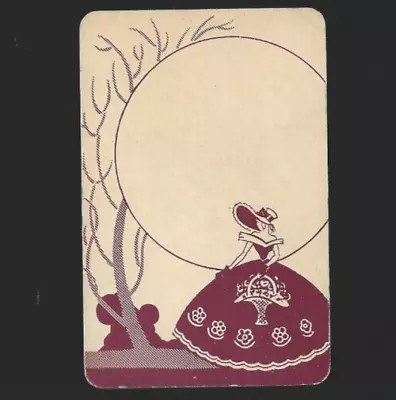 Vintage Swap  Playing Card    Lady Silhouette • $1