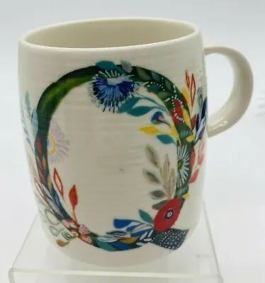 Starla Q Halfmann Anthropologie Petal Palette Monogram K Coffee Tea Mug 14 Oz • $25