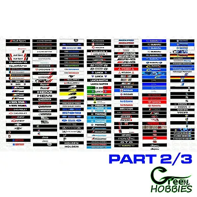 -2/3-  RC 1/10 Windshield Banner Sticker Sunstrip Scale Decal Drift Car Truck • $2.36