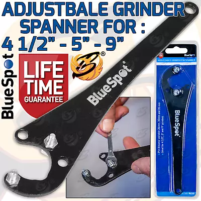 Angle Grinder Key Adjustable Spanner Key 2 Pin 4-1/2  - 5  - 9  Angle Grinders • £5.90