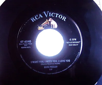 ELVIS PRESLEY: I Want You I Need You I Love You  RCA 45 Plus 3 More 45s Listed • $5