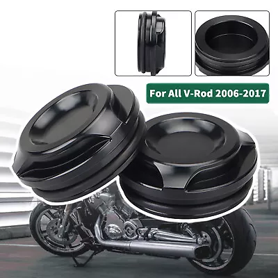 Pair Black Swingarm Pivot Covers For Harley Street Rod VRSCR V-Rod Muscle VRSCF • $24.68