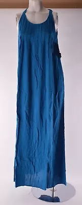 NWT WOMENS VOLCOM SHORE THING MAXI DRESS $65 S Ocean Blue Neck Tie • $26.94